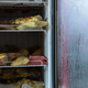 food in large freezer